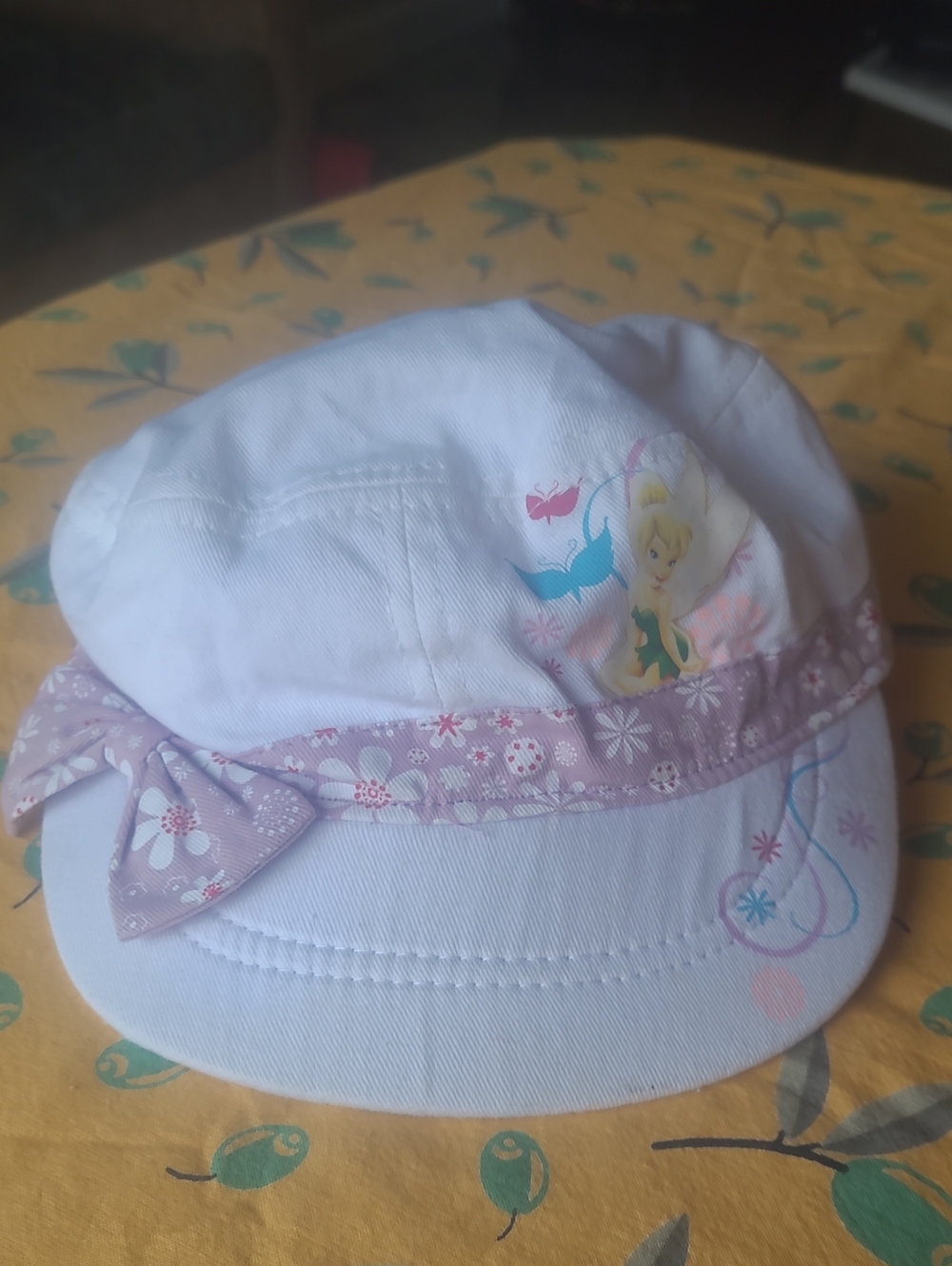 Disney White and Lavender Tinker Bell Kids Cap